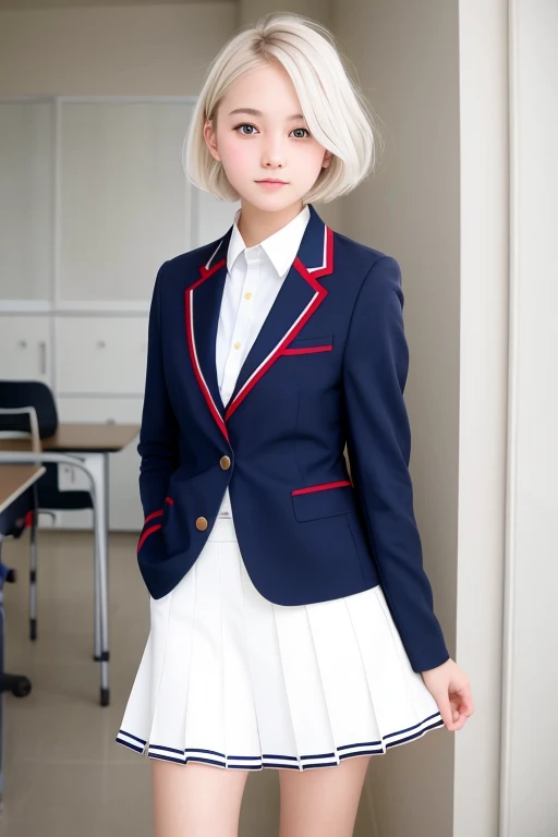 [Stable Diffusion] ショートヘア ウェーブヘア 美少女 制服・学生服 高校生 [リアル・写真・実写]