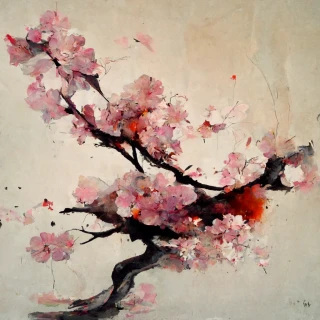 桜, 日本人, 抽象画